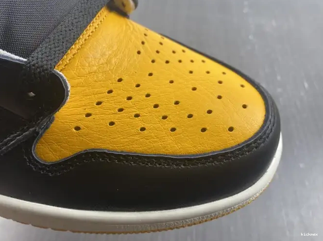 Rep MAX Yellow OG Jordan 1 555088-711 Toe High Air 0615